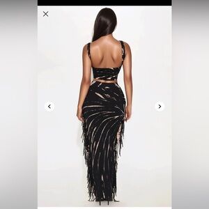 Fashion nova Festival Nights Maxi Skirt Set - Black/combo